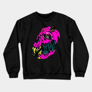 Demon Skull in Neon Crewneck Sweatshirt